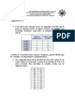 Asignación No. 6 - Práctica Estadística Bi Dimensional y Números Índices