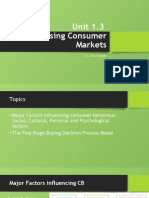 Analysing Consumer Markets