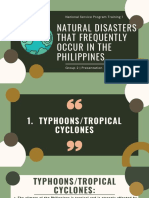 Natural Disasters That Frequently Occur in The Philippines
