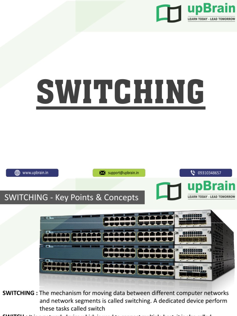 SWITCHING | PDF | Network Switch | Physical Layer Protocols