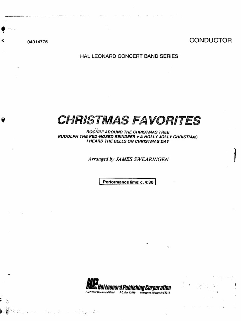 Christmas Favorites James Swearingen Pdf