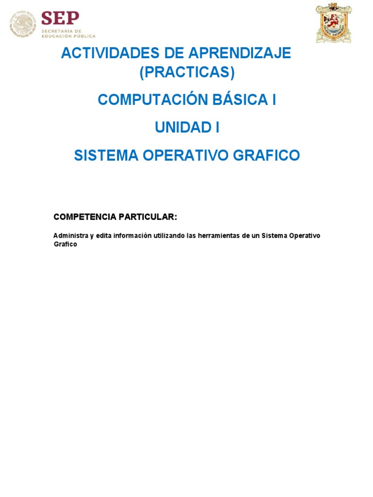 Actividades de Computación Básica I | PDF | Hardware de la computadora ...