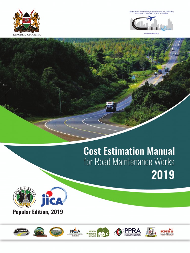 Cost Estimation Manual 2019 Popular Edition PDF Road Surface Road
