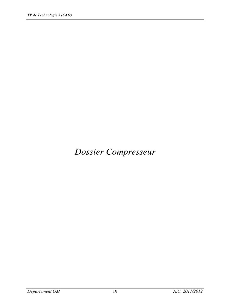 Dossier CAO : Compresseur et Réducteur | PDF | Machine | Ingénierie ...