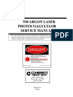 930 Argon Laser Photocoagultaor Service Manual: Danger
