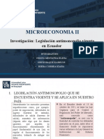 Investigación - Legislación Antimonopolio Vigente en Ecuador GRUPAL