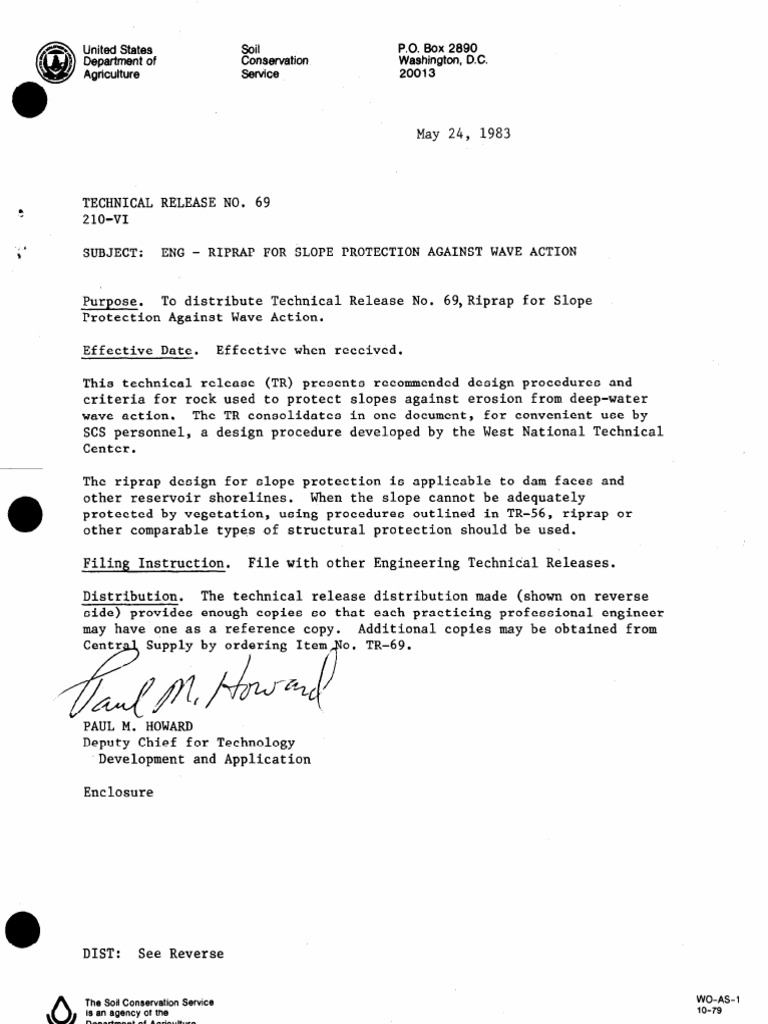 Riprap For Slope Protection U.S. Deprt Agric | PDF | Wound | Wind Speed