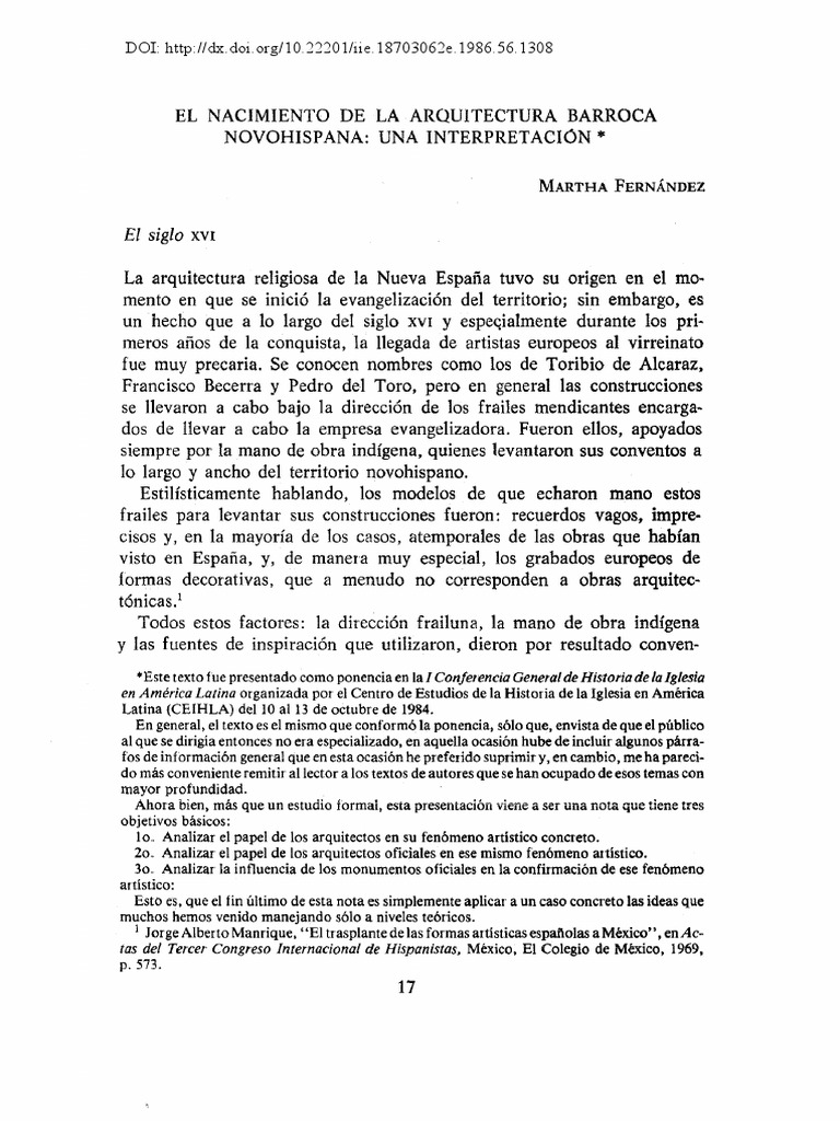 Arquitectura Barroca Novohispana PDF México Nueva españa