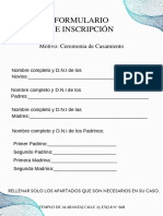 Formulario Matrimonial