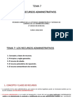 TEMA 7 Los Recursos Administrativos