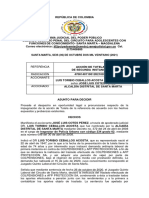 213-2021 FALLO JORGE COTES PEREZ Contra ALCALDÃ - A DE STA MARTA OCTUBRE DE 2021