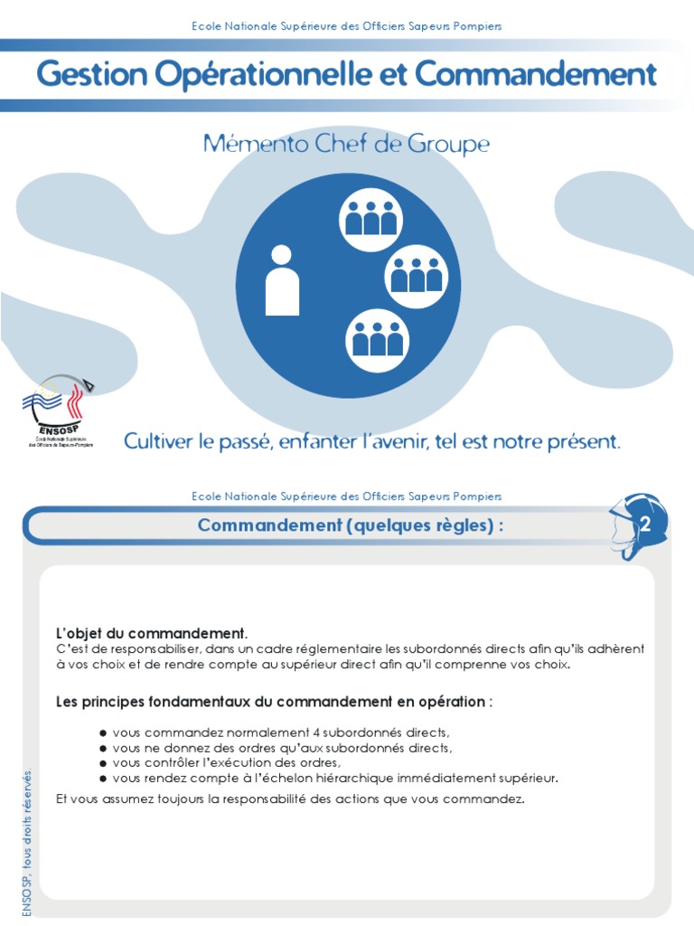 Gestion Opérationnelle Cours Pdf Gestion Opérationnelle Et Commandement: Mémento Chef de Groupe | PDF