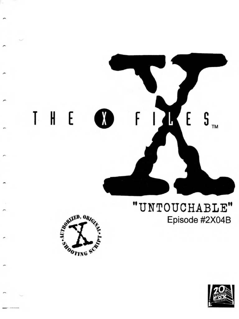 The XFiles 2x04b Untouchable PDF The X Files Clinical Trial
