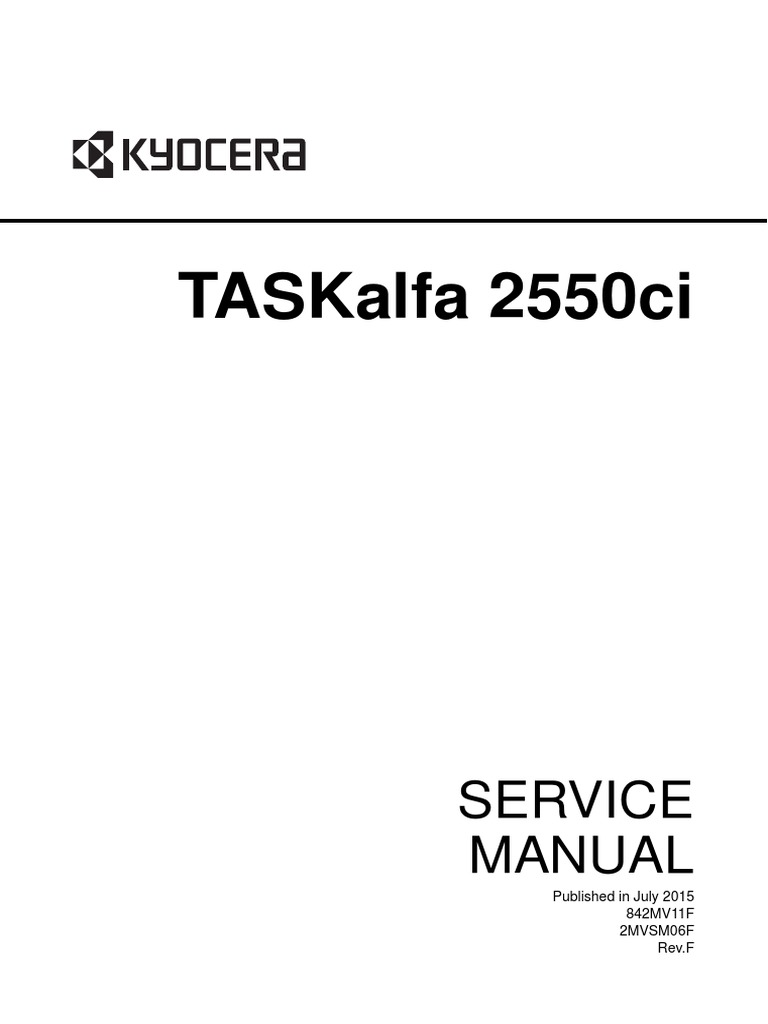 Taskalfa 2550ci SM Uk Revf PDF Microsoft Windows Image Scanner