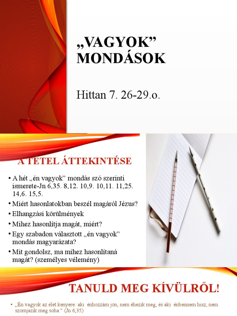 Vagyok Mondások | PDF