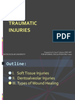Traumatic Injuries: Soft Tissue and Dentoalveolar Wounds