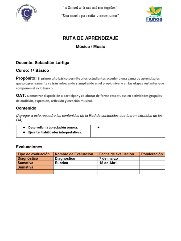 Rutas de Aprendizaje Unidad 1 | PDF