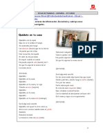 Ficha de Trabajo - Canción Quédate en Tu Casa