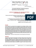 Vazamento de Dados Pessoais E Fraude Do Boleto: Um Estudo de Caso Hipotético