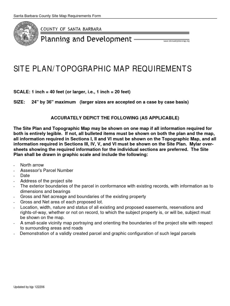 Site Map Requirements Form | PDF | Land Lot | Flood