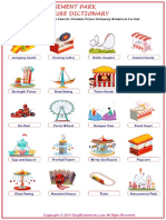 Amusement Park Esl Printable Picture Dictionary Worksheet For Kids 7351