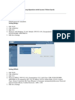Informasi Setting Modem Yang Digunakan Untuk Layanan Telkom Speedy