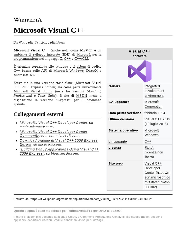 Microsoft Visual C++ | PDF