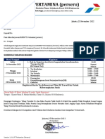 SURAT PANGGILAN TES PT. PERTAMINA (Persero) JAKARTA.