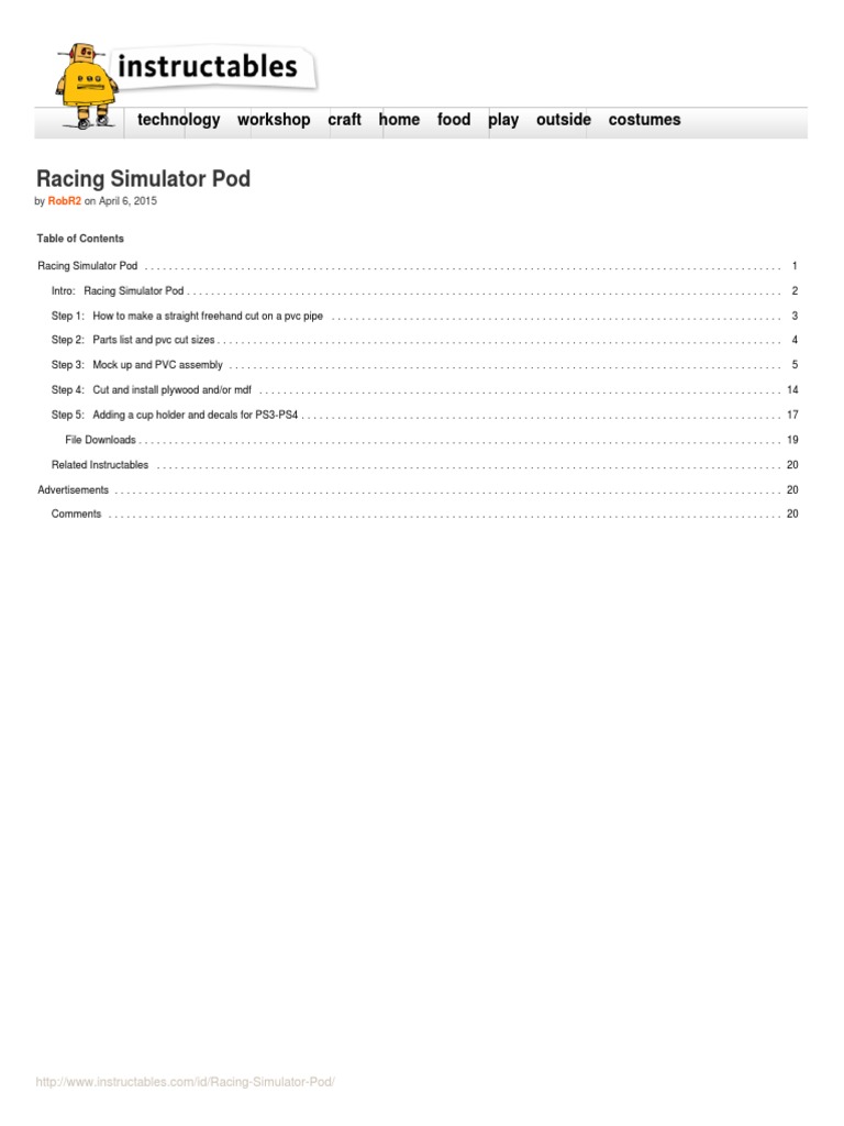 Racing Simulator Pod | PDF