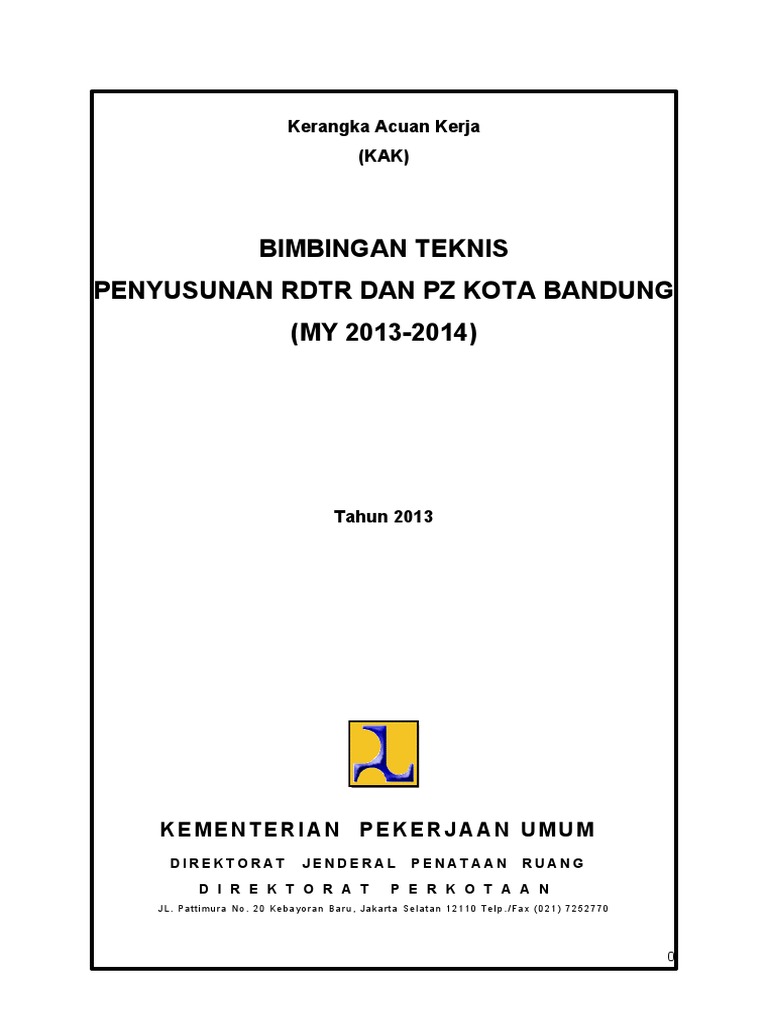 Bimbingan Teknis Penyusunan RDTR Bandung | PDF | Teknologi & Rekayasa