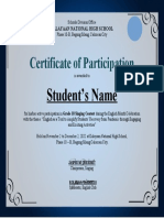 Certificates For Participation Singing