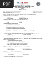 Science 8 Quiz 2