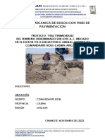 Estudio mecánica suelos pavimentación