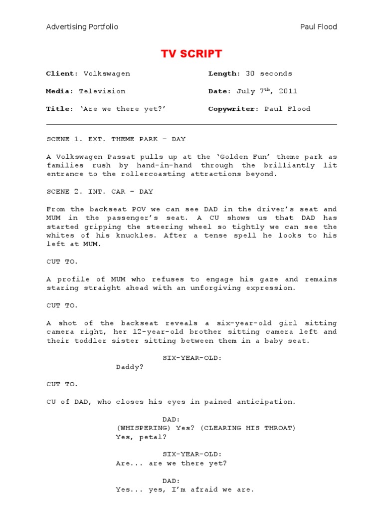 Are We There Yet Script | PDF