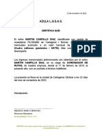 Certificado de Saray