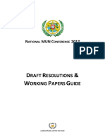 Draft Resolutions Guide NMUNC 2017