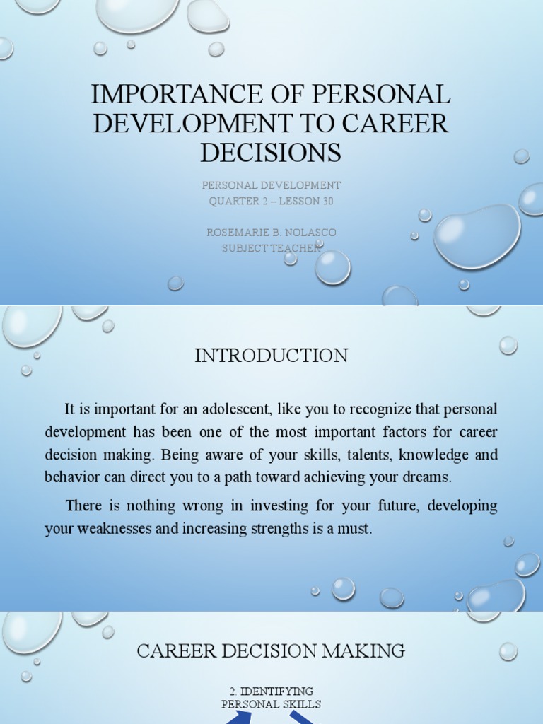 Personal Development for Career Success | PDF | Stress (Biology) | Behavior