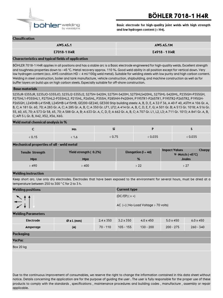 Böhler 70181 h4r en PDF Welding Construction