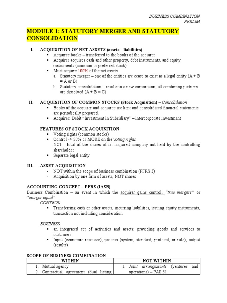 Buscom Reviewer Pdf Goodwill Accounting Mergers And Acquisitions