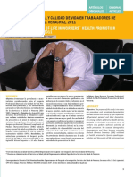 Burnout and Quality of Life in Workers Health Promotion in Veracruz, México 2011