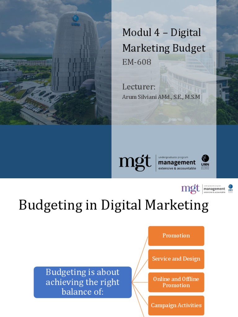 (2022) Modul 4 - Digital Marketing Budget | PDF | Digital Marketing ...