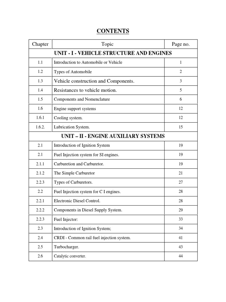Automobile Engineering | PDF | Internal Combustion Engine | Carburetor