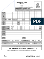 522 Application Form for post 08. Research Officer (BPS-17)