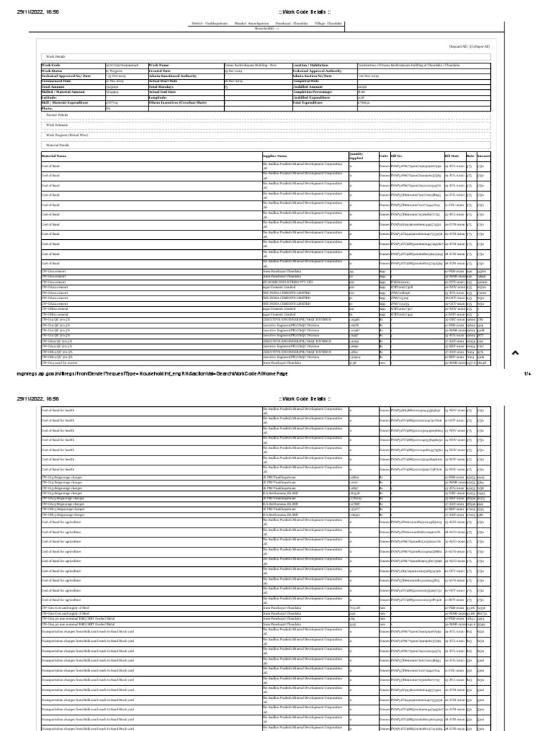Work Code Details PDF