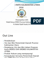 Presentasi Wakil Ketua DPRD Kaltara Tentang RKPD