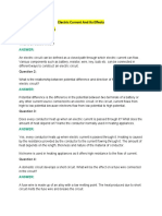 Electric Current and Its Effects