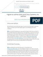 Pearson VUE - Agree To Online Exam and Cisco Systems, Inc. Policies