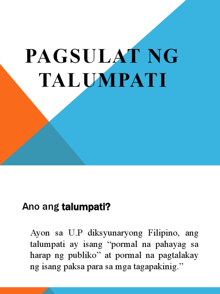 Talumpati | PDF