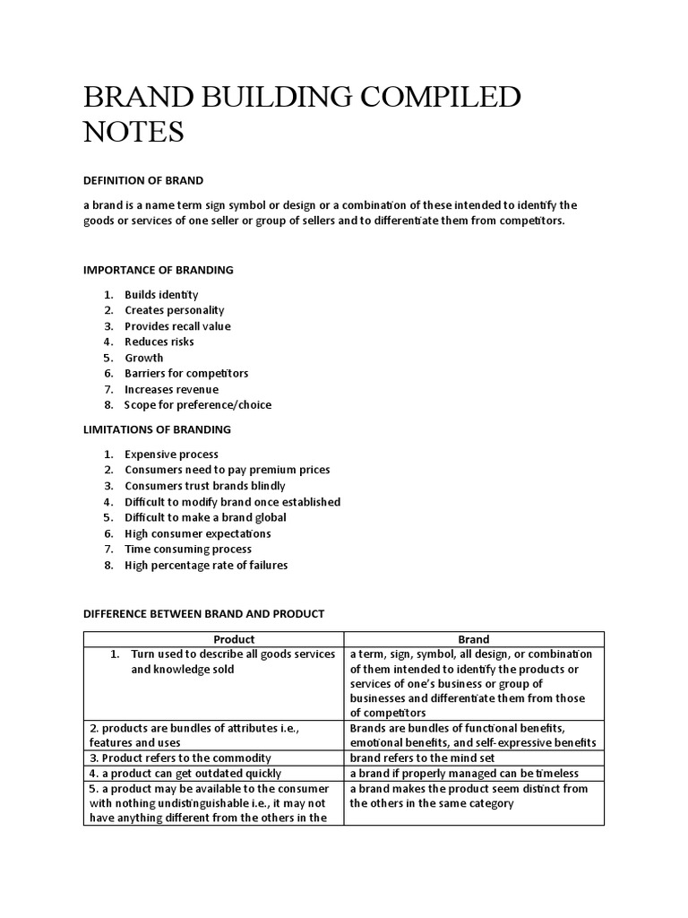 Brand Building Strategies Overview | PDF | Brand | Product (Business)