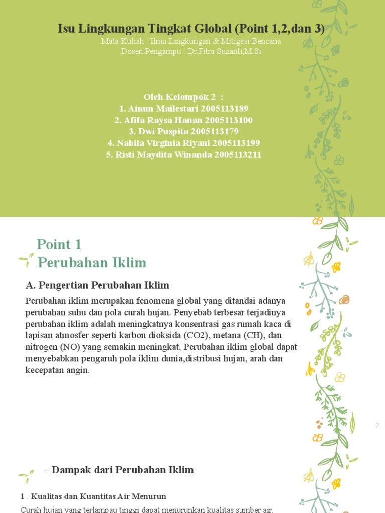 Kel 2 Isu Lingkungan Point 1 2 3 Pdf